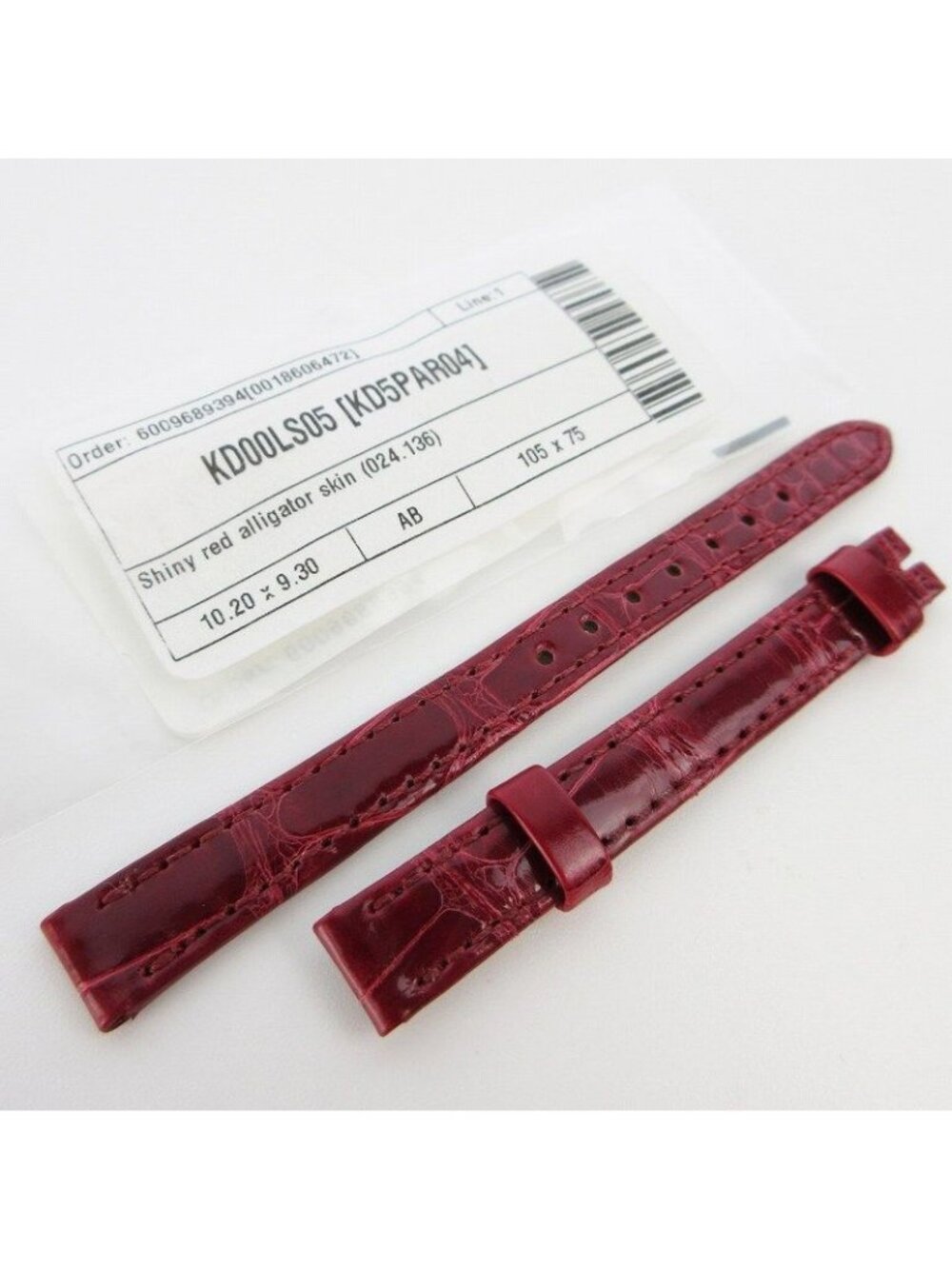 Cartier Leather Belt Alligator Mini Tank American Red Lug Buckle